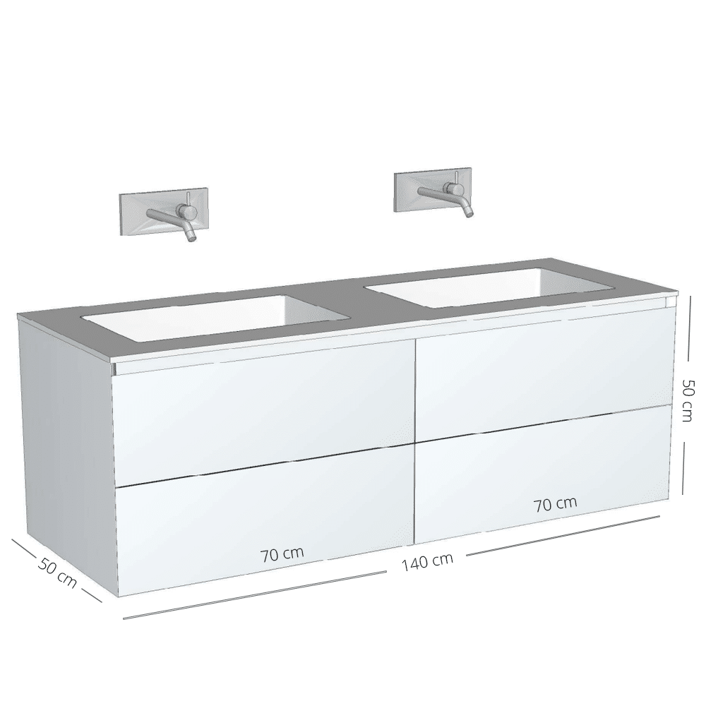 ENZO Cadore, rustik eg badmøbel