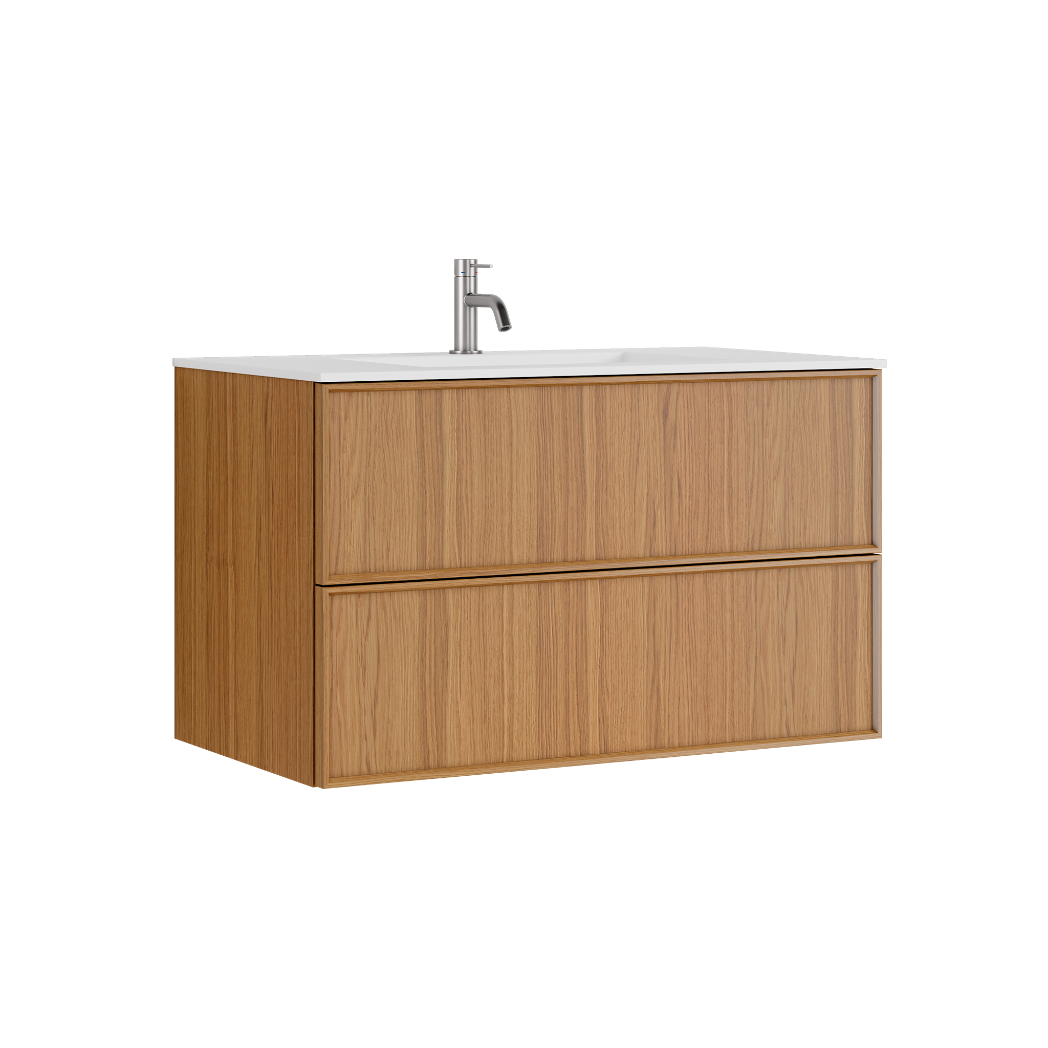 Shaker Badmøbel i Eg, 90 cm - Vask Center