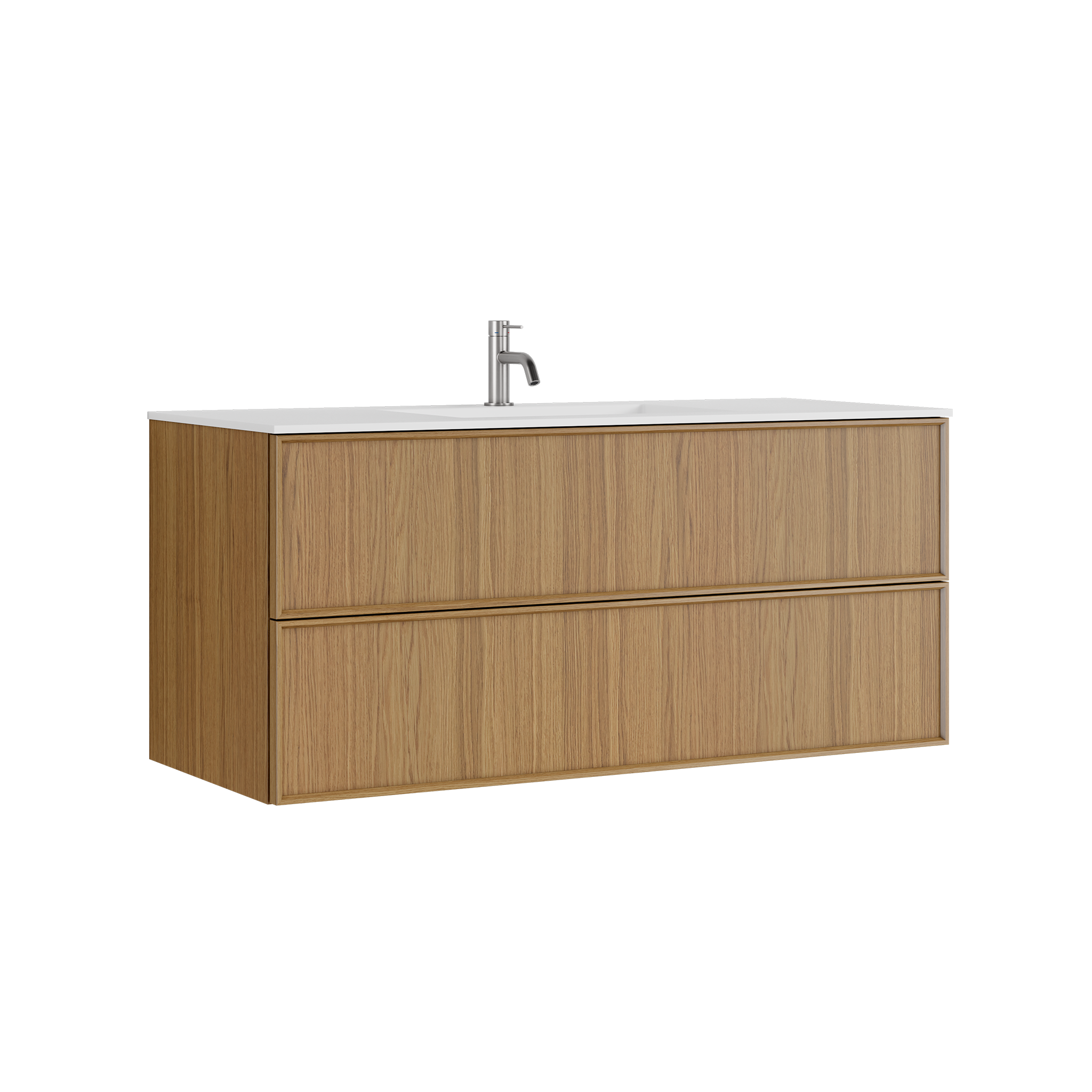 Shaker Badmøbel i Eg, 120 cm - Vask Center