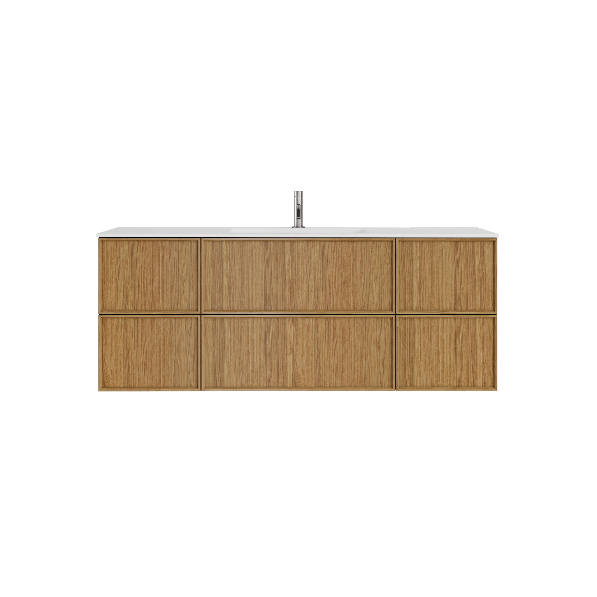 Shaker Badmøbel i Eg, 140 cm - Vask Center