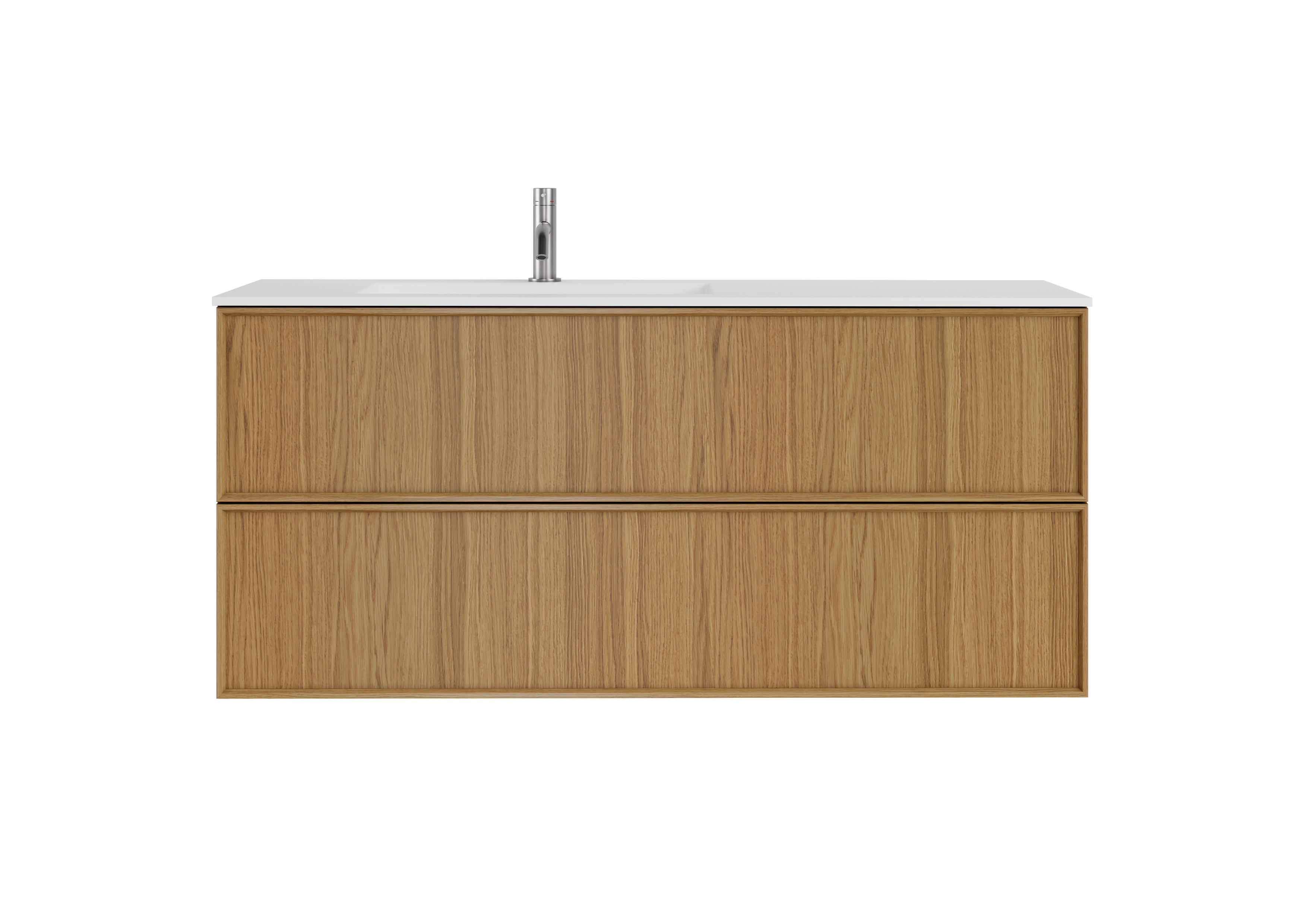 Shaker Badmøbel i Eg, 120 cm - Vask Venstre