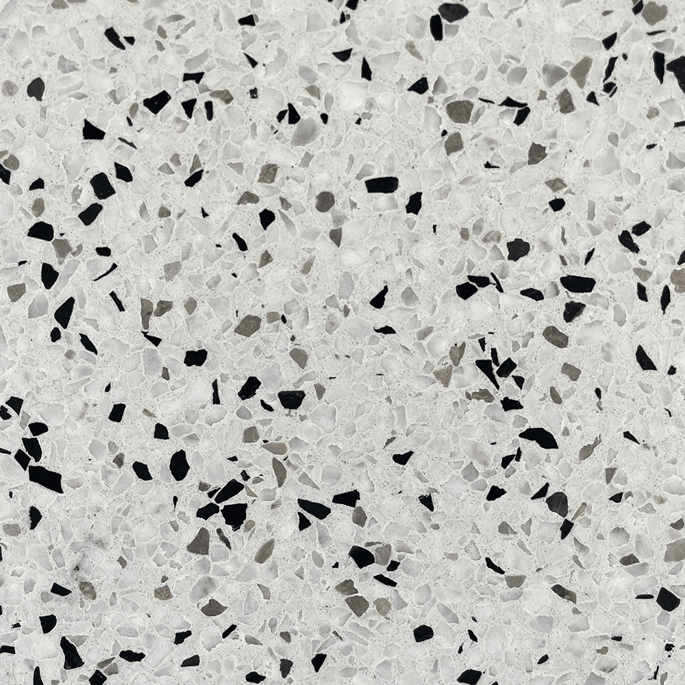 Terrazzo 1808 med lyst og mørkt mix Sokkelkant