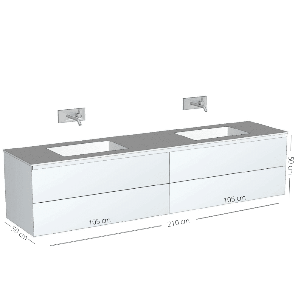 ENZO Cadore, rustik eg badmøbel
