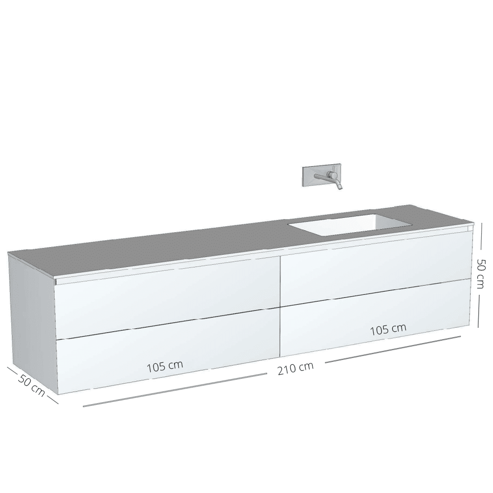 Wood on White Cadore, rustik eg badmøbel