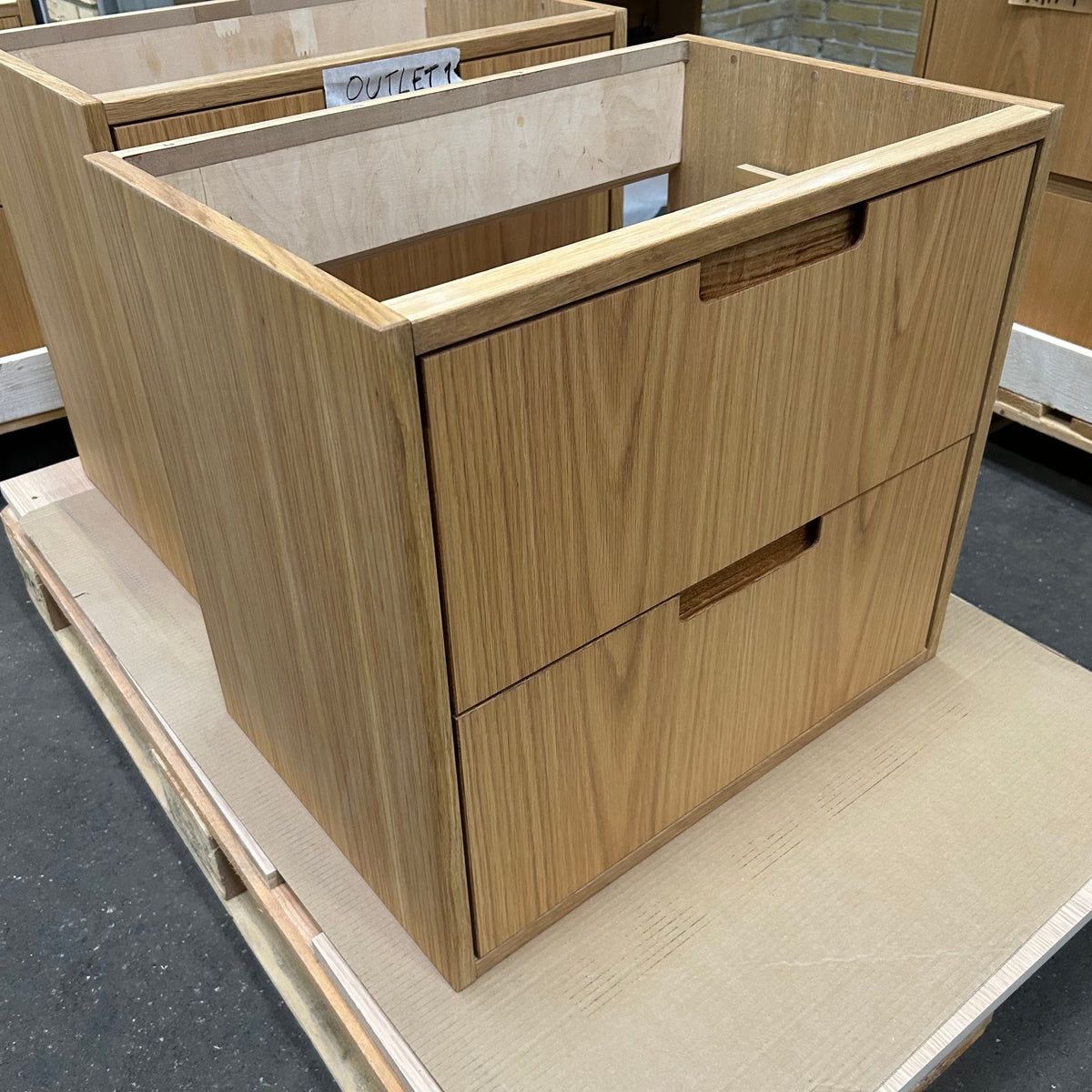 OUTLET ALMA 3931 Snedker badmøbel - Eg Naturolieret - 60 x 40 cm