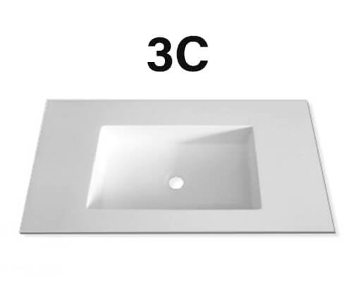 Wood on White Antico 90 cm med 2 skuffer og inkl. vask