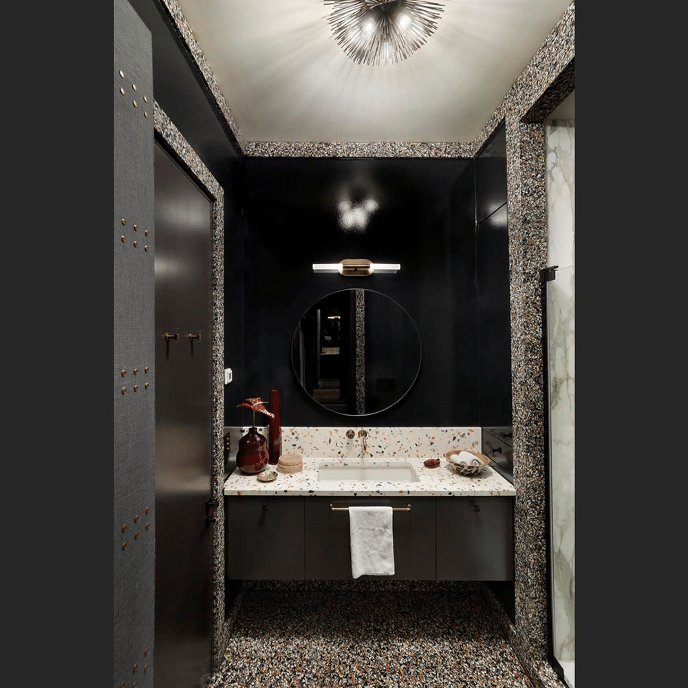 Terrazzo Classico 3.So med mørkt, hvidt og varmt mix