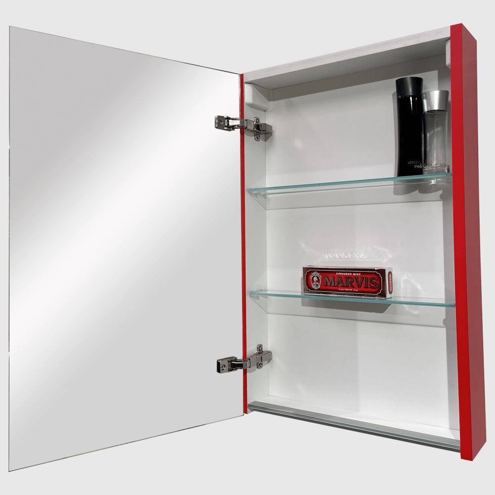 Spejlskab på 45 cm med to hylder