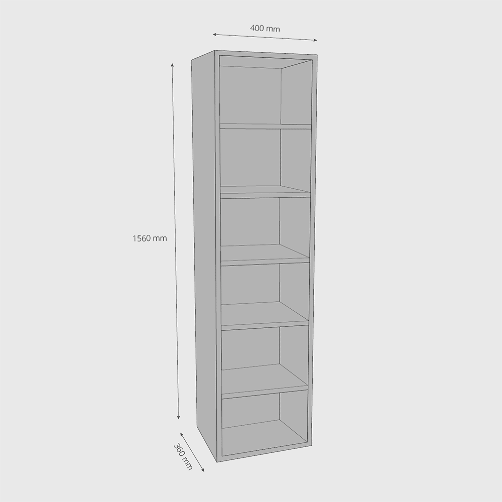 Nr. 4921 Snedker højskab - 40 x 156 cm
