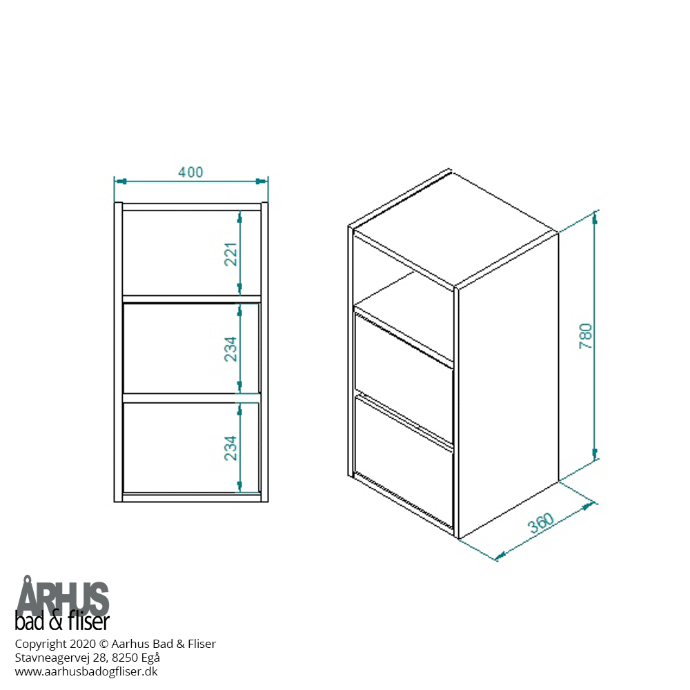 Snedker sideskab 4924