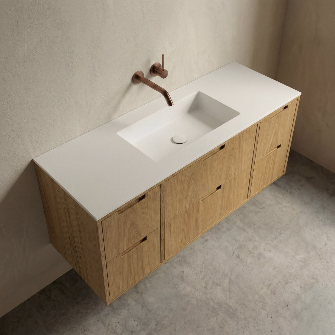 ALMA 3915 Snedker Badmøbel - Lys - 140 x 50 cm