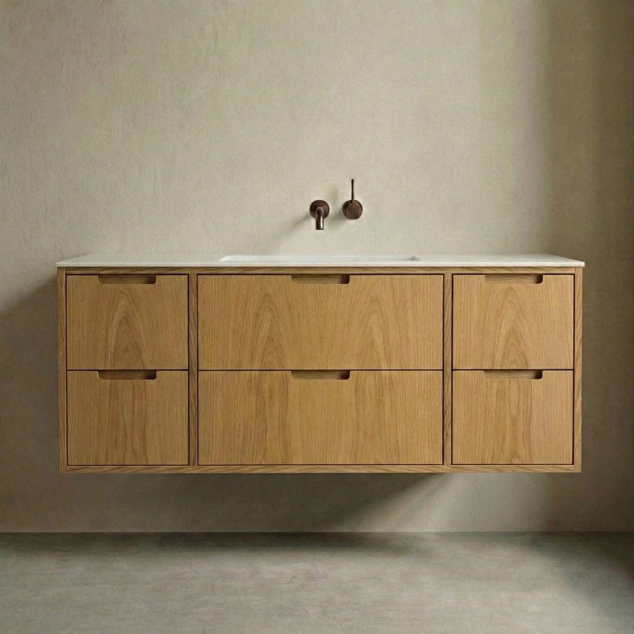 ALMA 3915 Snedker Badmøbel - Lys - 140 x 50 cm