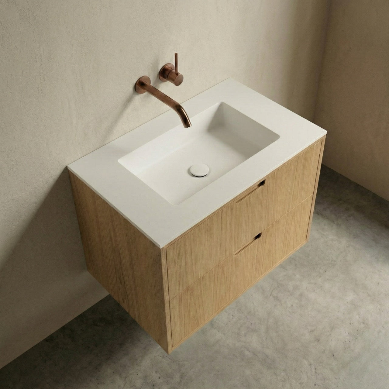 ALMA 3980 Snedker Badmøbel - Lys - 80 x 50 cm