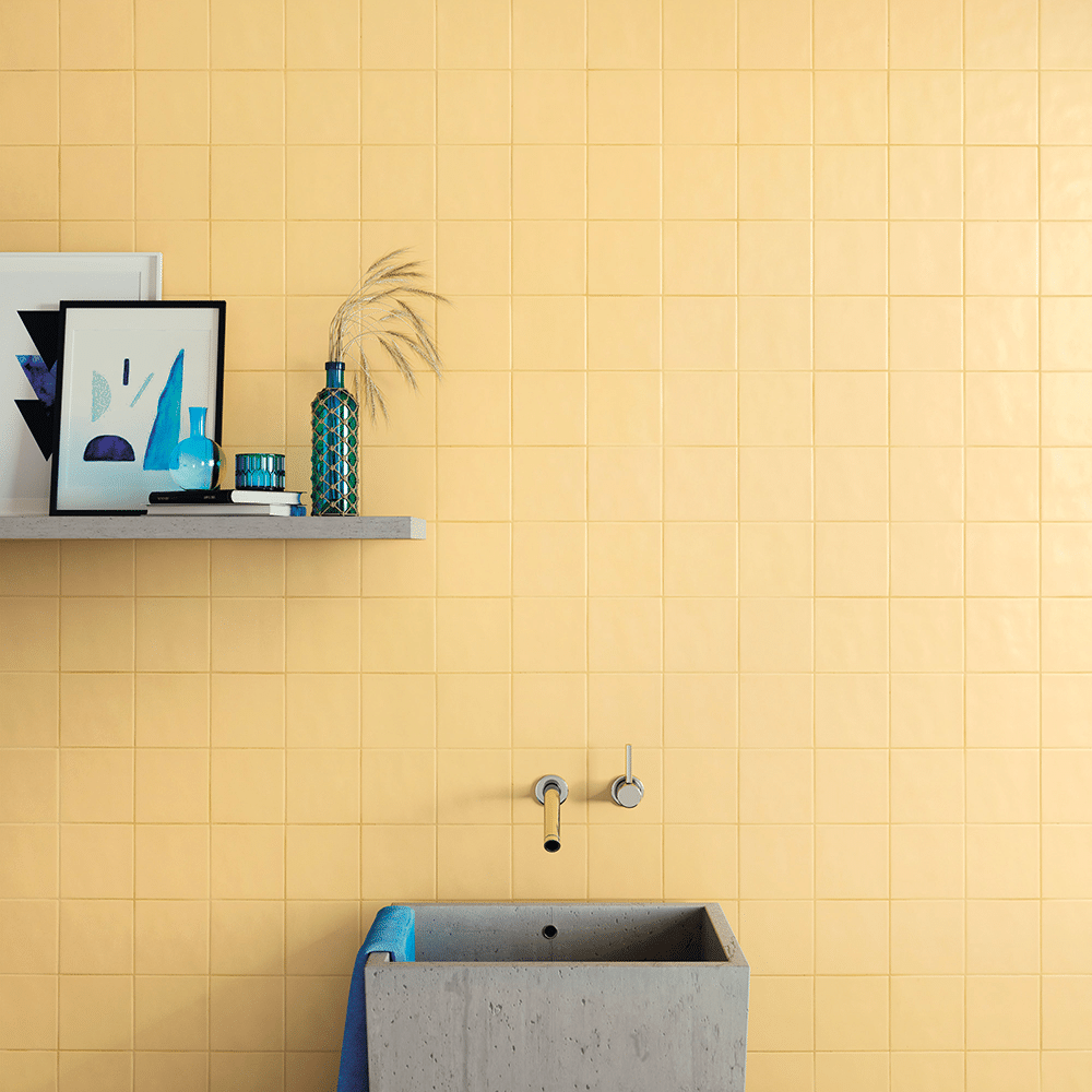 Pastello flisen i farven Gingko Yellow