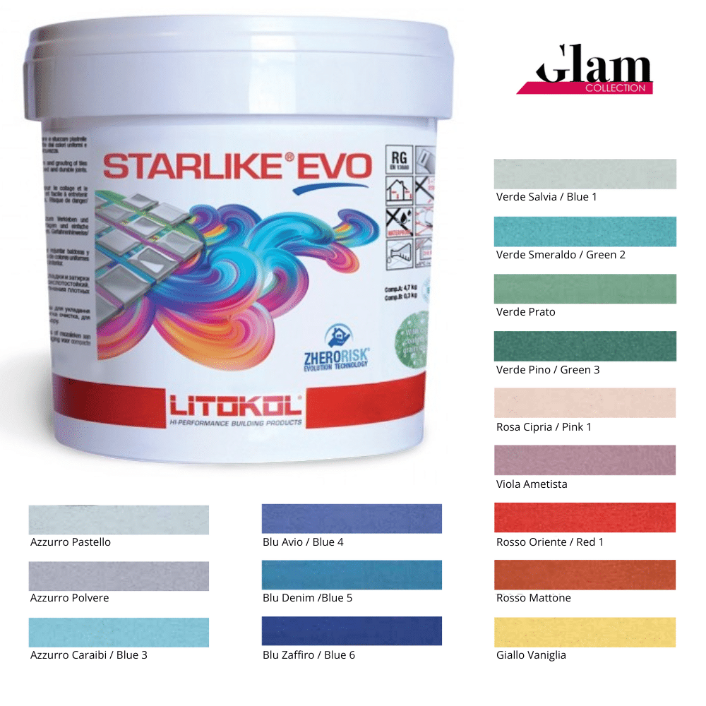 Alle farver i Litokol Glam