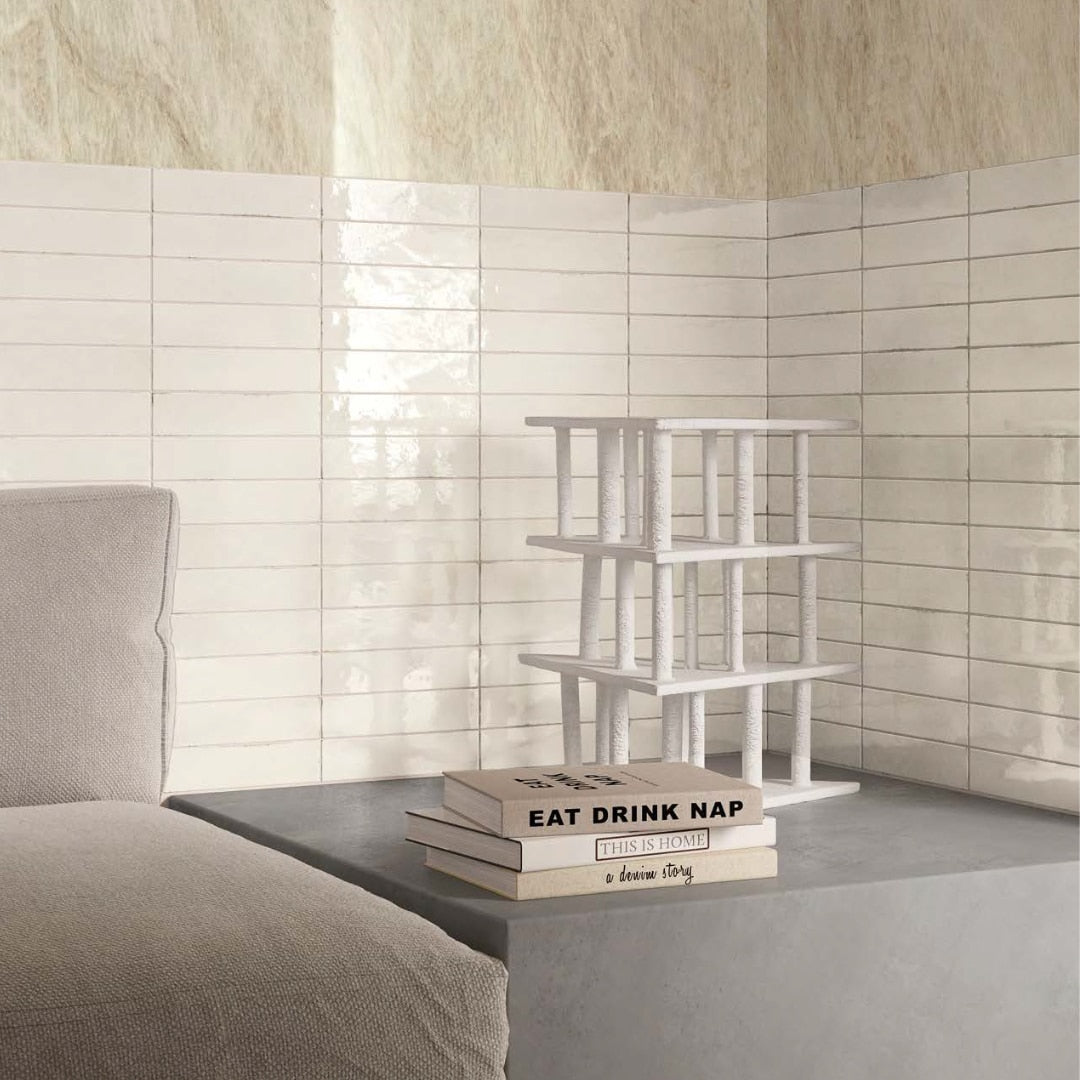 Relais flisen i farven White