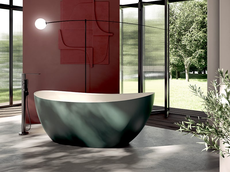 Rossella - Fritstående badekar - 158 × 77 cm