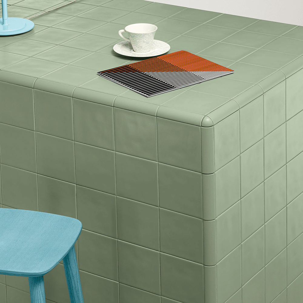 Pastello flisen i farven Sage Green