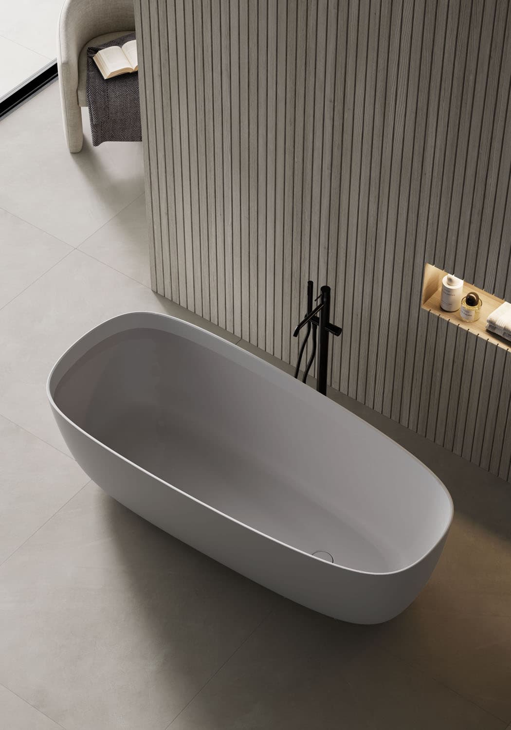 Fritstående badekar med mulighed for tilvalg af farver