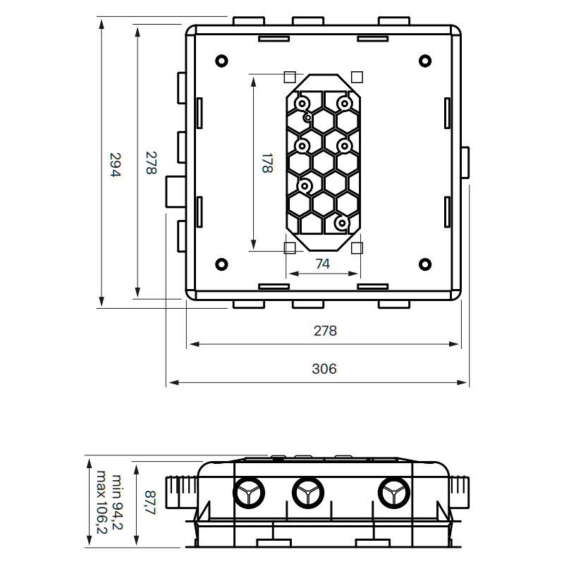 Mål på T BOX 2.0 Small