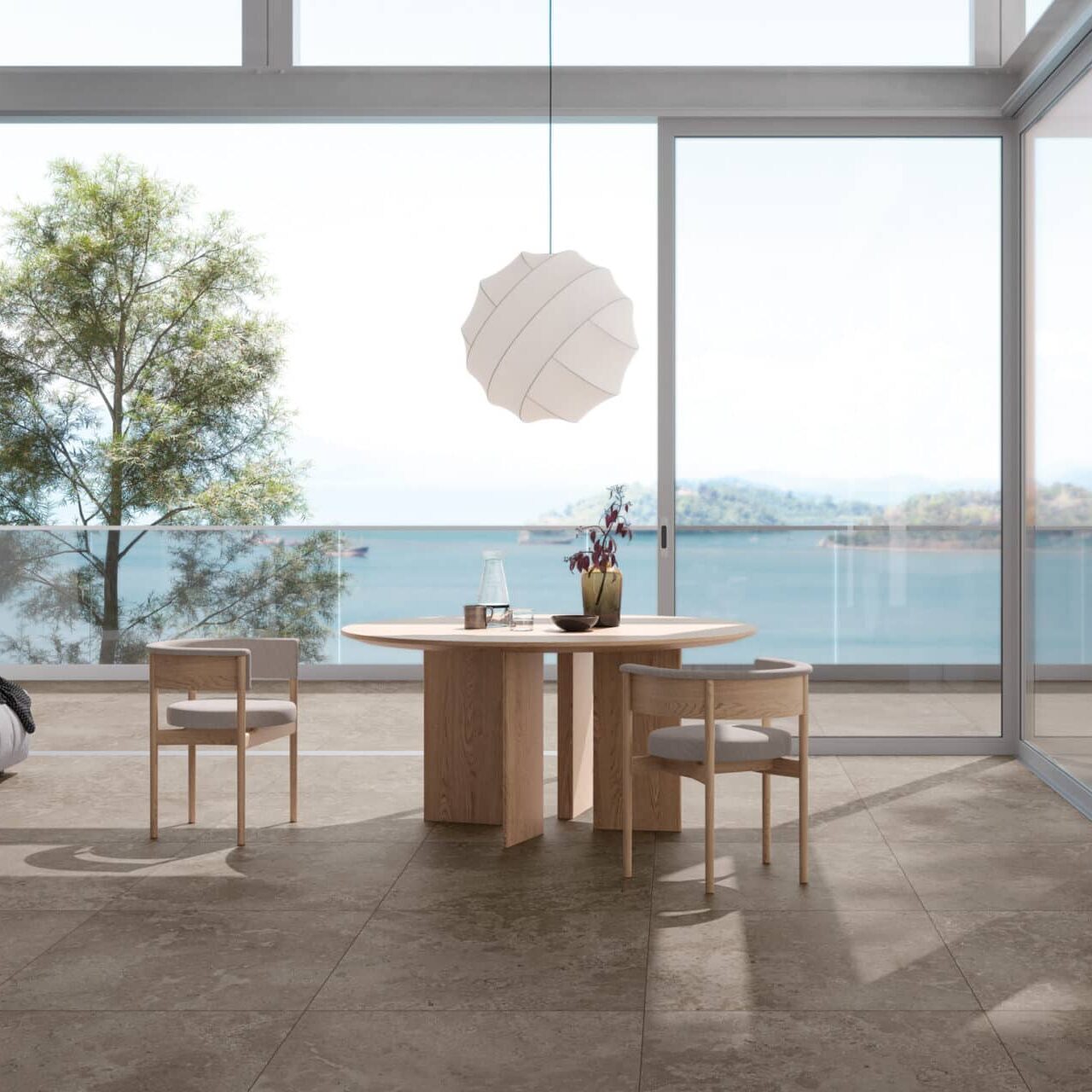 Times fliseserie til gulv og væg i farven taupe