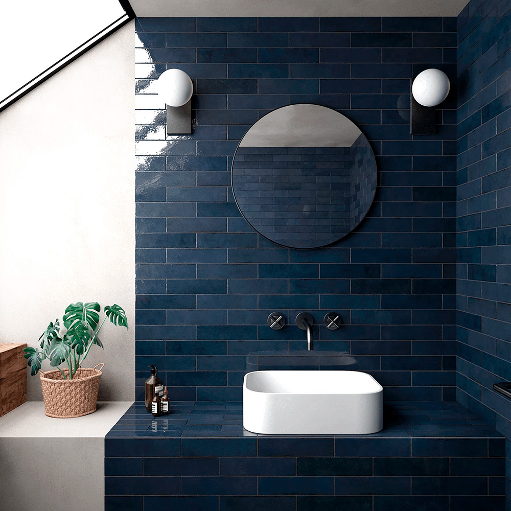 N.Y. flisen i farven Blue