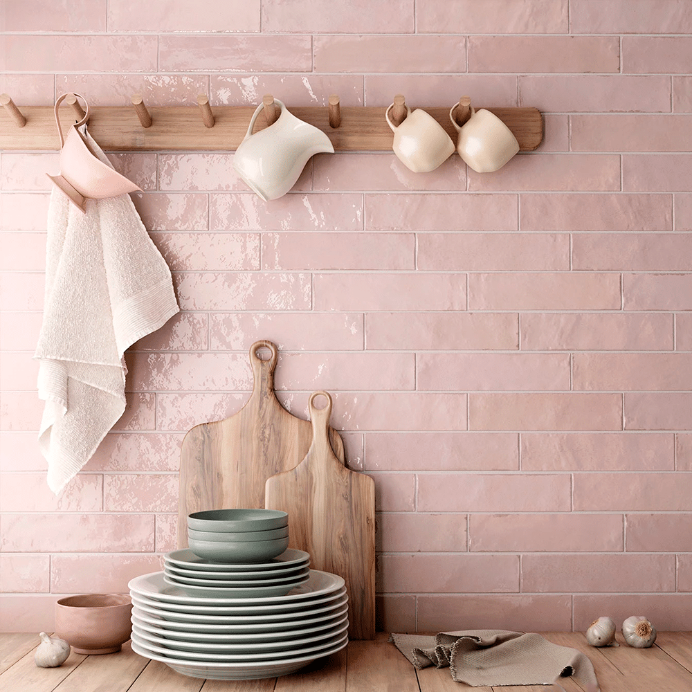 N.Y. flisen i farven Rose