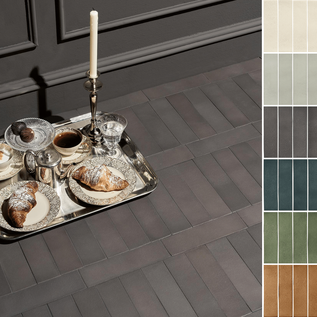 Solid flisen i farven Antrax