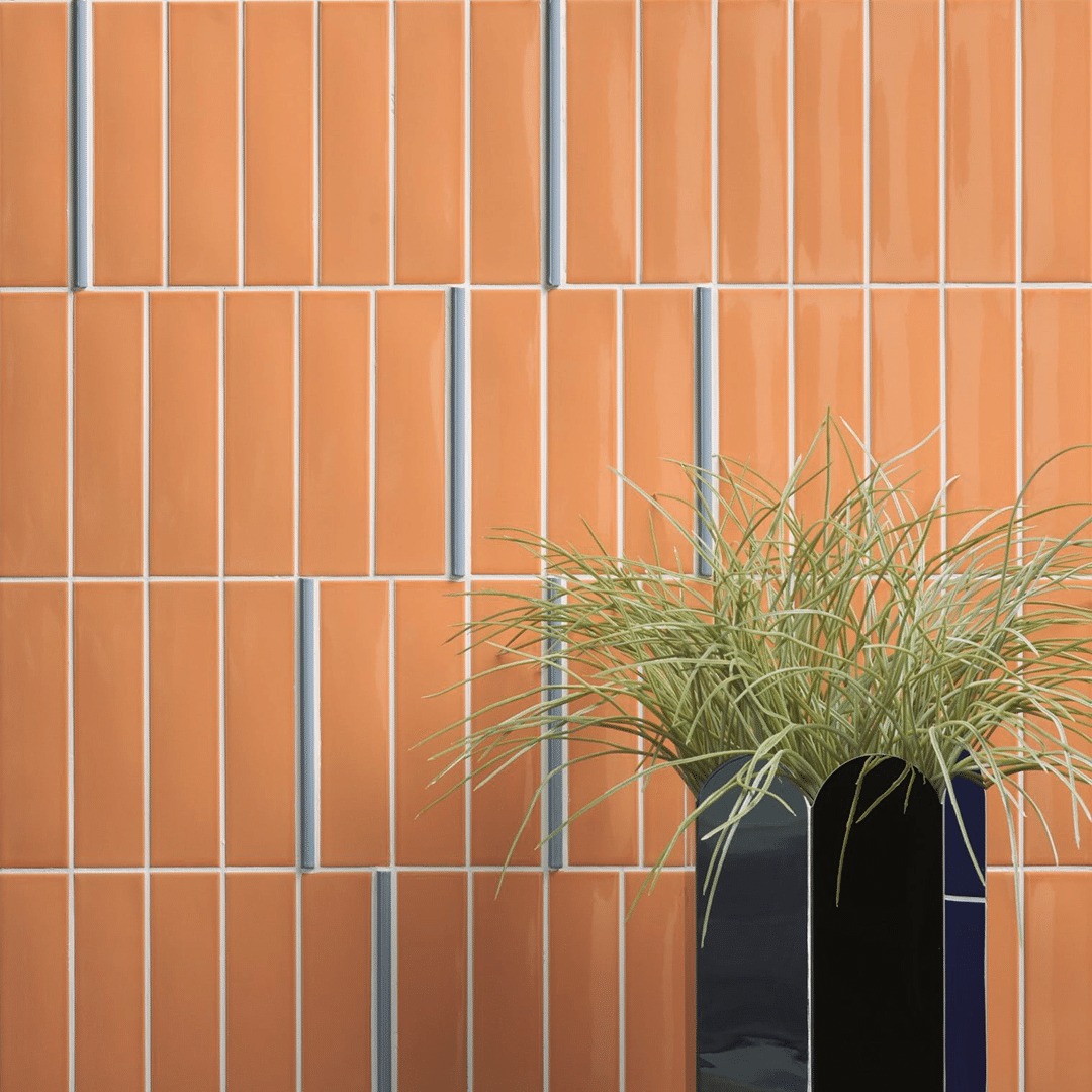 App flisen i farverne Tangerine og Lavander