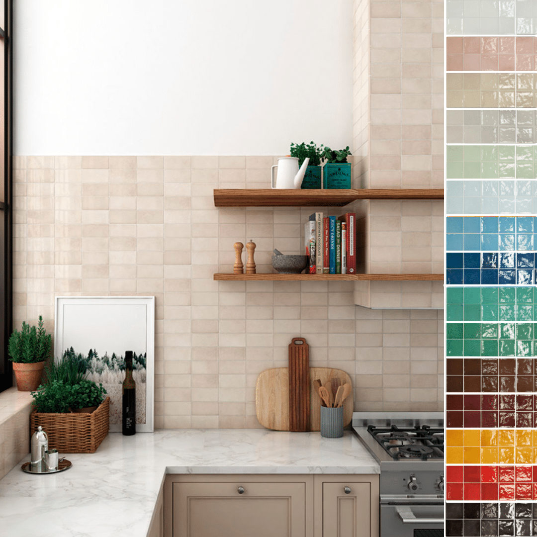 Vill flisen i farven Mushroom