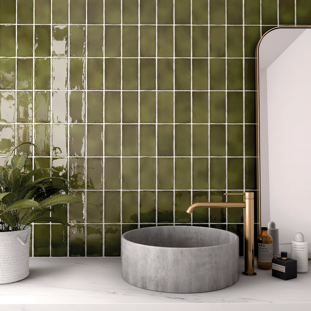 Core flisen i farven Basil Green