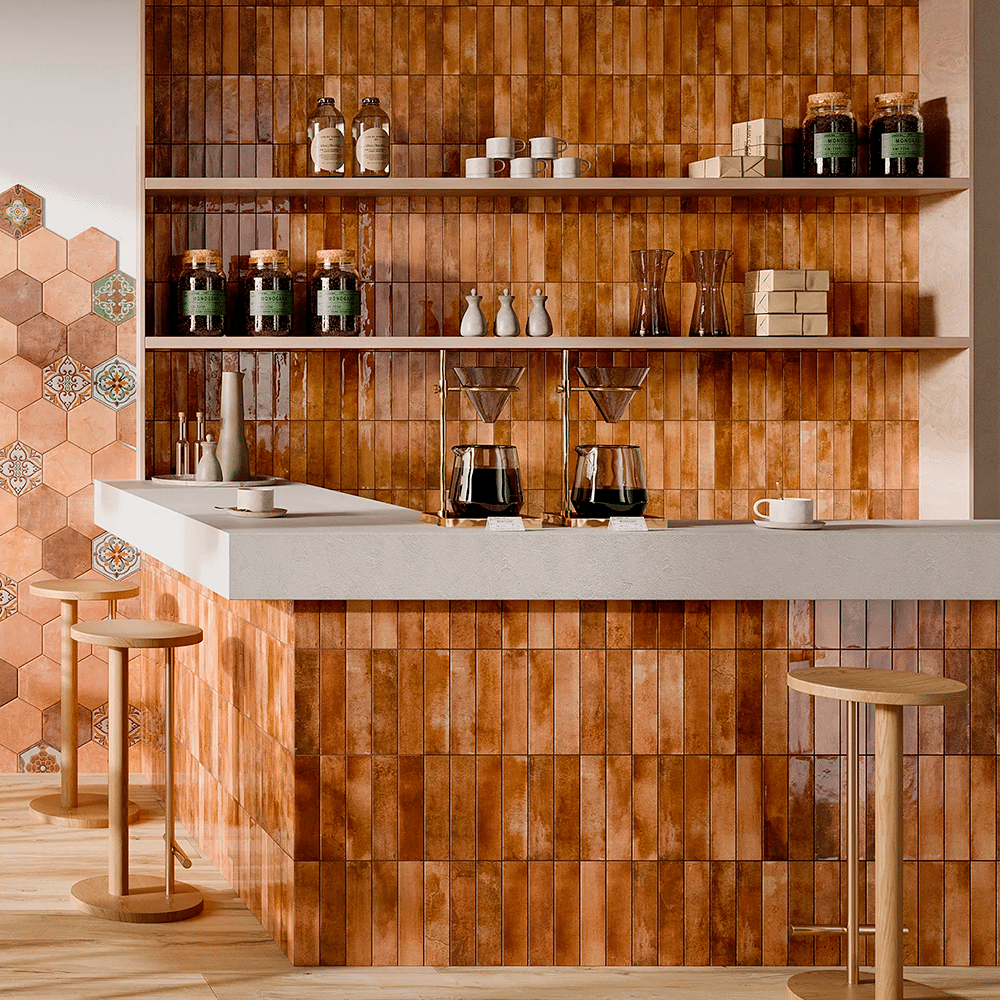 Mojo flisen i farven Cotta