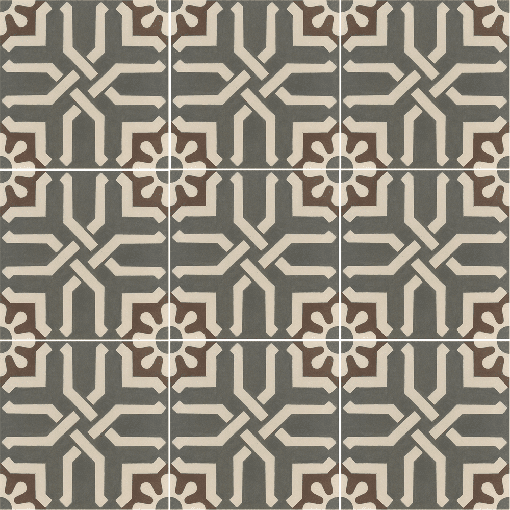 Terra Graphite mønstret flise