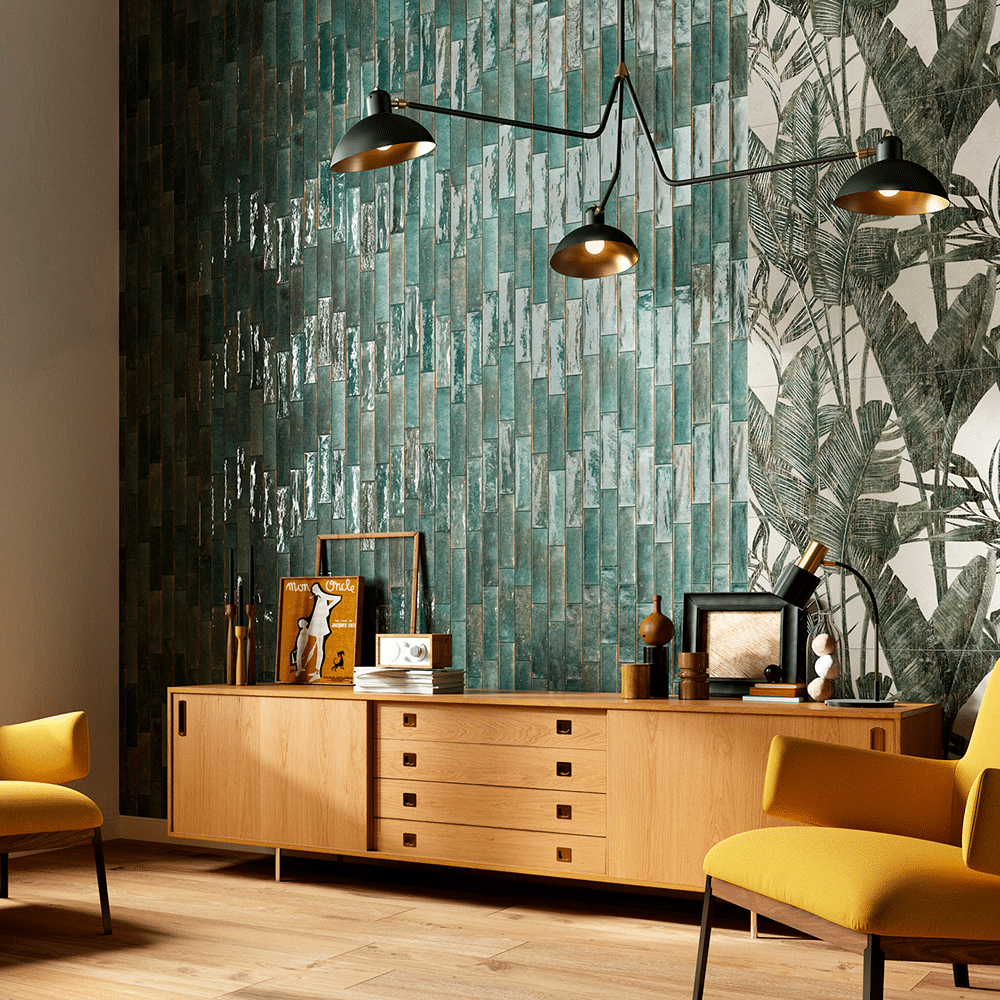 Harlem flisen i farven Emerald