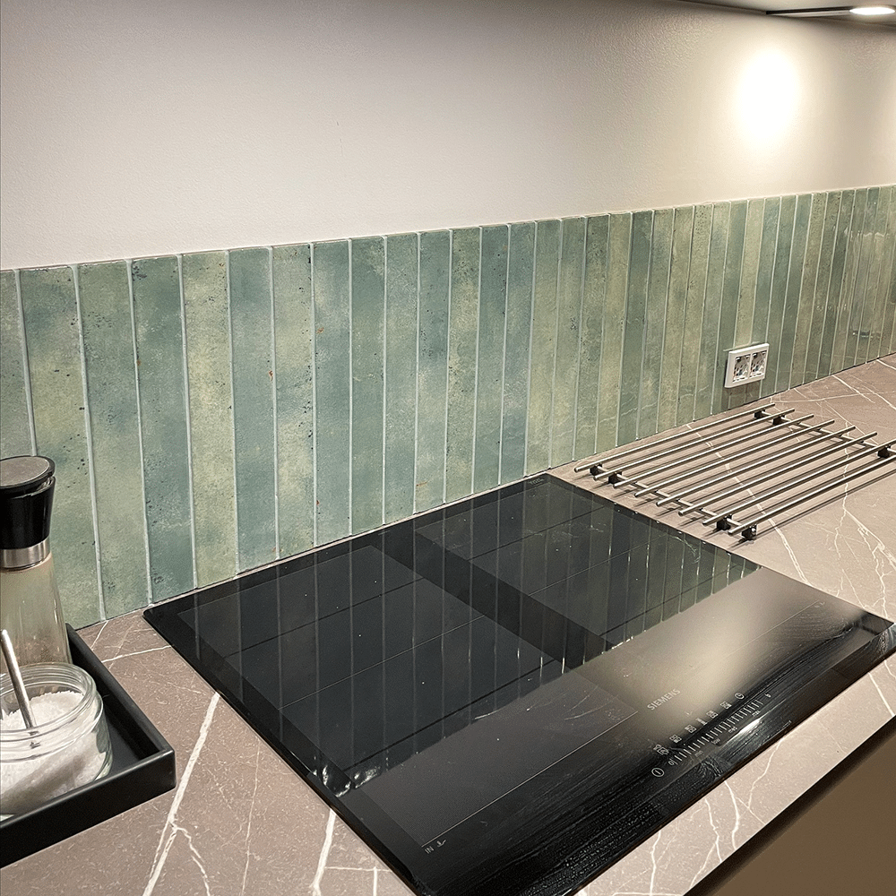 Longo flisen i farven Acquamarine