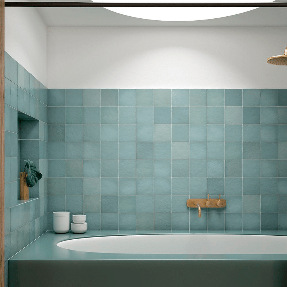 Mano flisen i farven Aqua