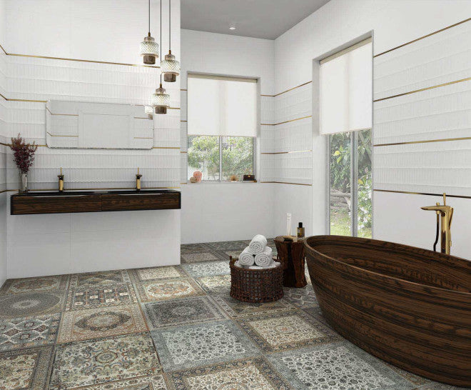 Hvid mat vægflise - 45 x 120 cm (12,83 m2)