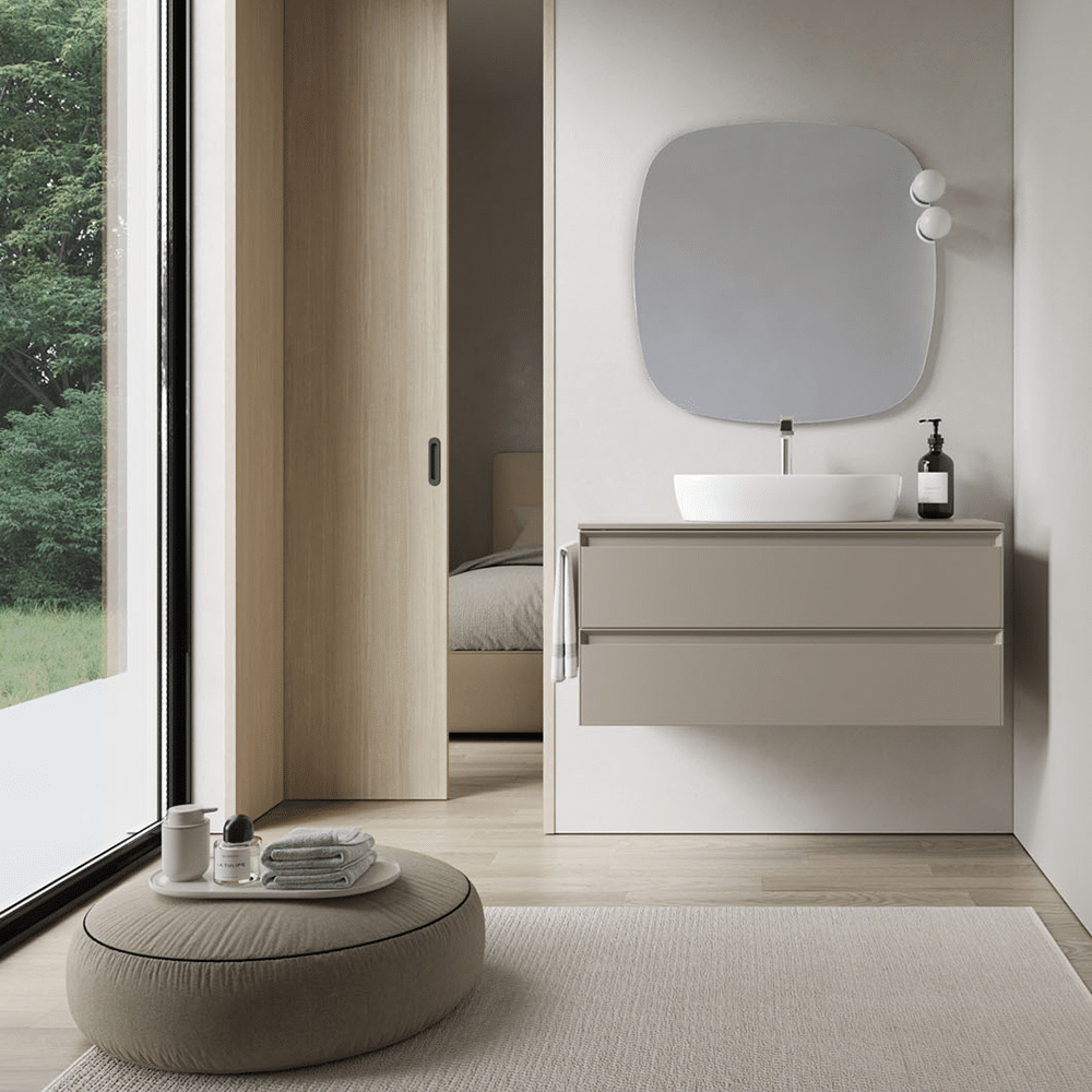 MOVE spejl med LED backlight - 85 x 85 cm