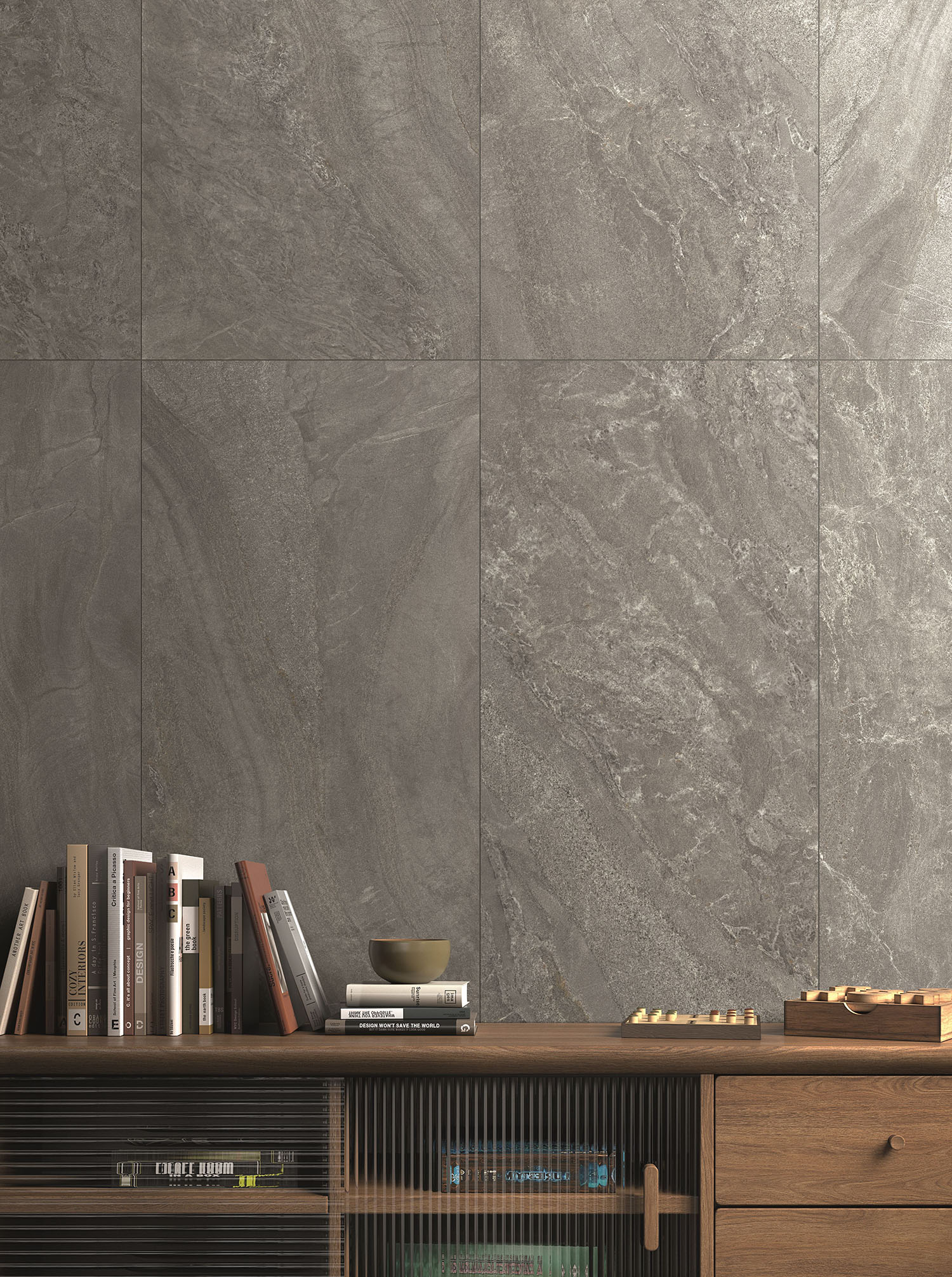 plaza fliseserie til gulv og væg i naturstenslook. Eksklusiv flise til køkken, badeværelse eller stue.