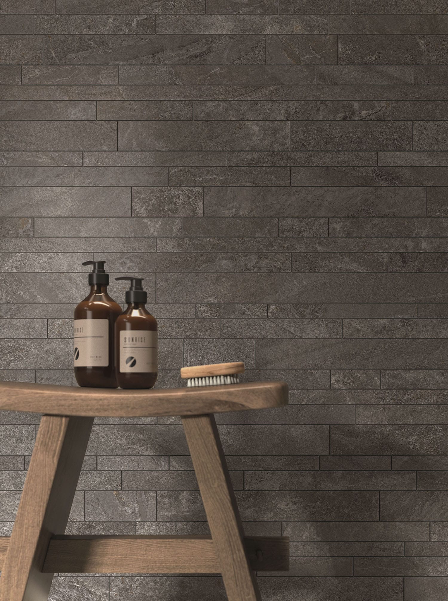 plaza fliseserie til gulv og væg i naturstenslook. Eksklusiv flise til køkken, badeværelse eller stue.