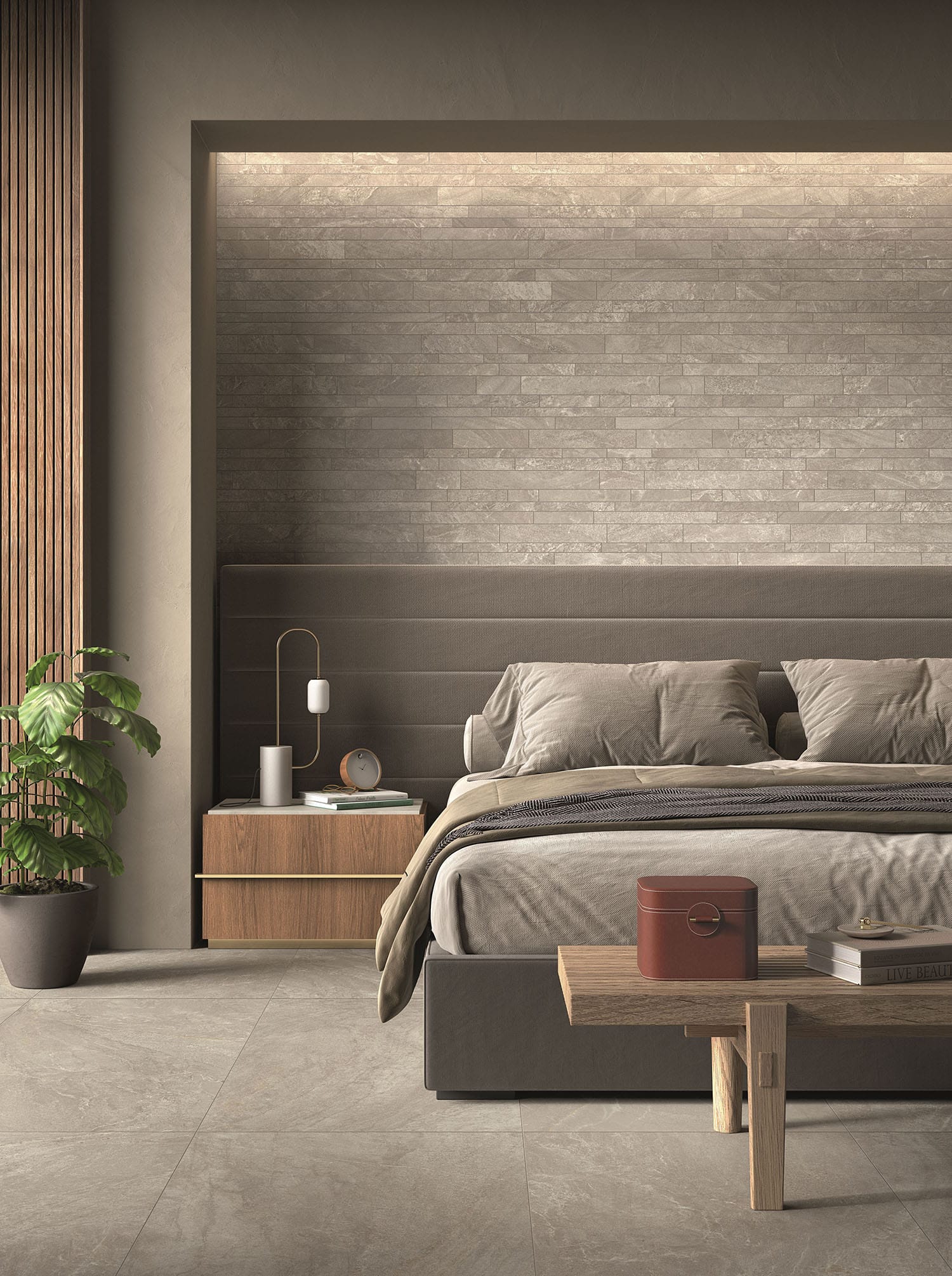 plaza fliseserie til gulv og væg i naturstenslook. Eksklusiv flise til køkken, badeværelse eller stue.