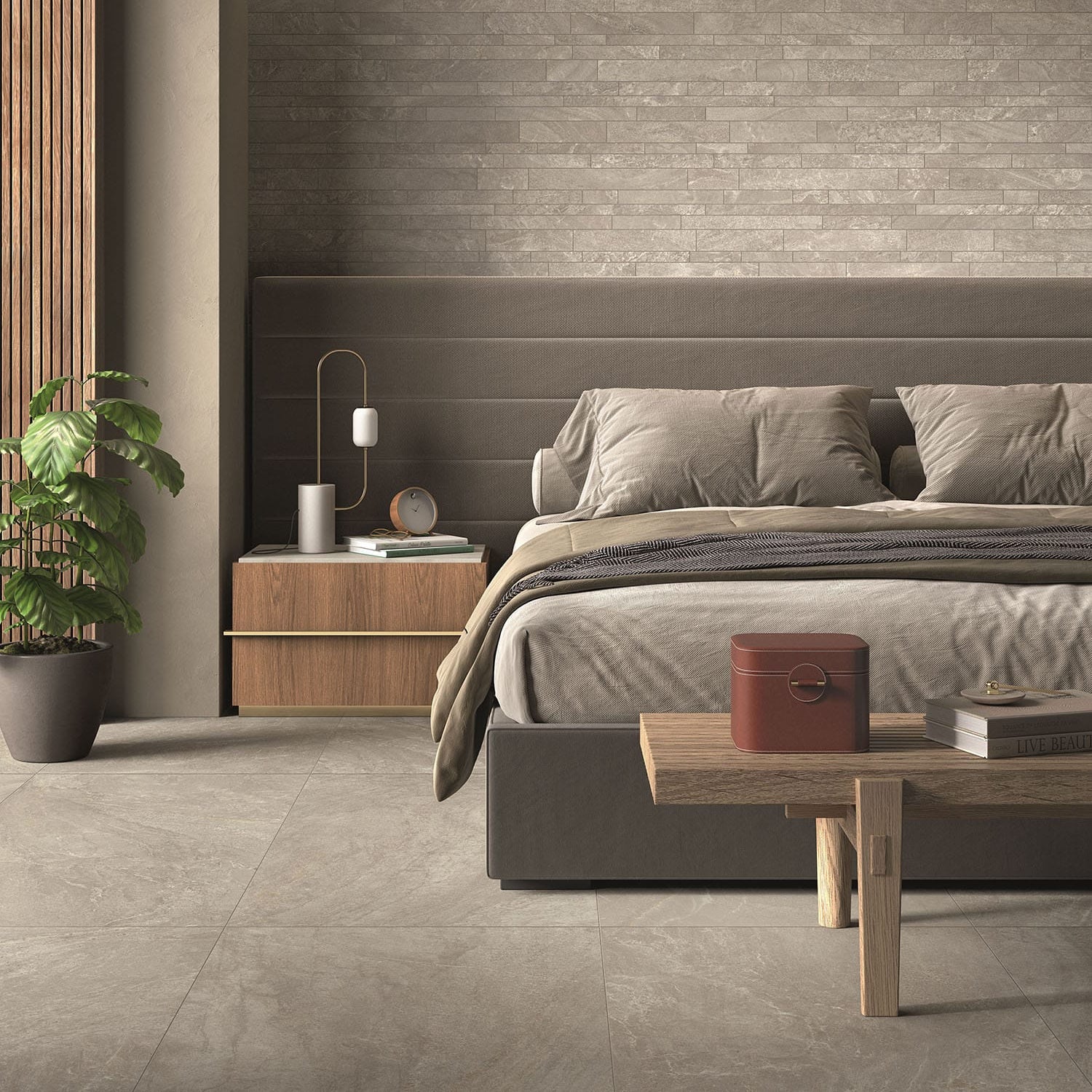 plaza fliseserie til gulv og væg i naturstenslook. Eksklusiv flise til køkken, badeværelse eller stue.