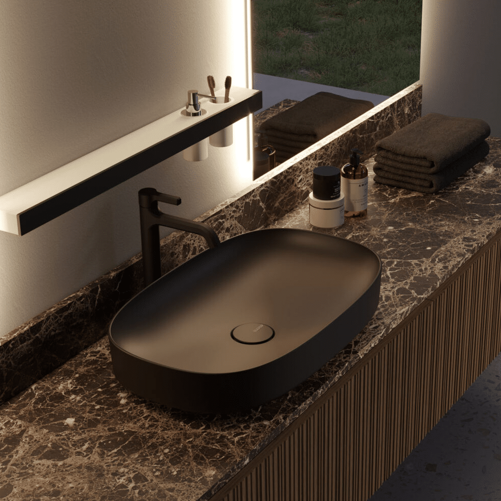 Pool porcelænsvask – L: 65 cm