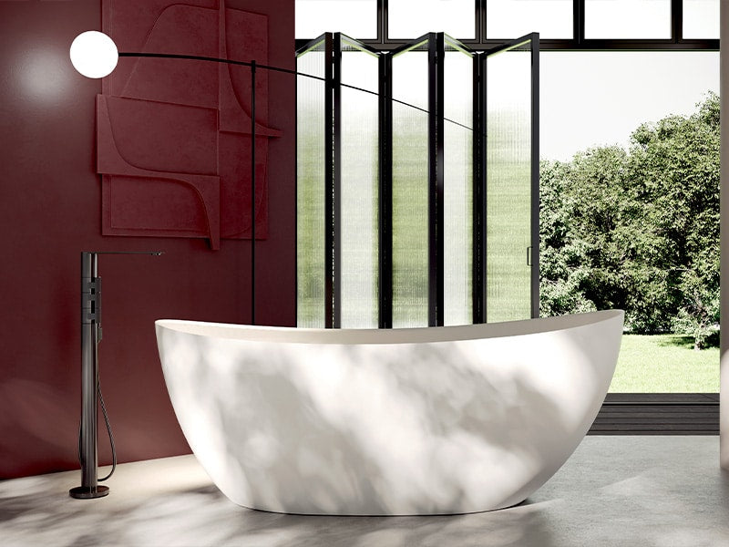Rossella - Fritstående badekar - 158 × 77 cm