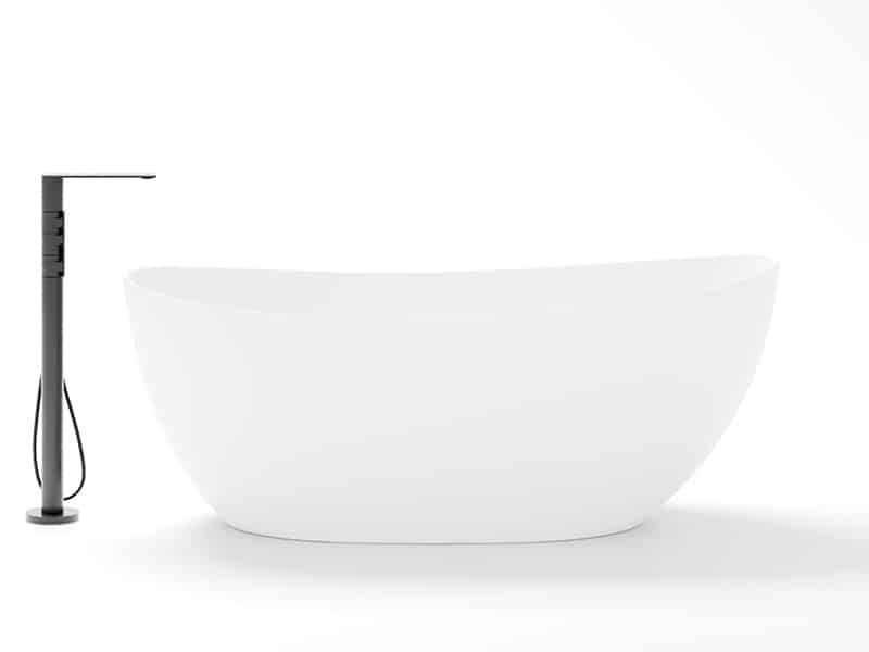 Rossella - Fritstående badekar - 158 × 77 cm