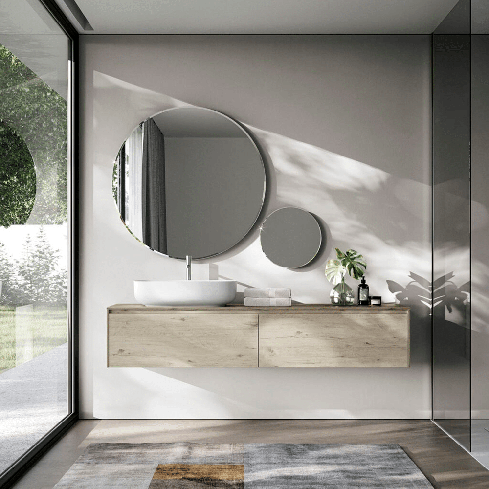 LAP spejl med diskret facetkant – Flere størrelser