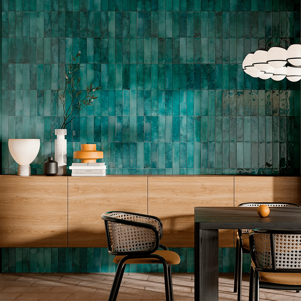 Mojo flisen i farven Sea Water