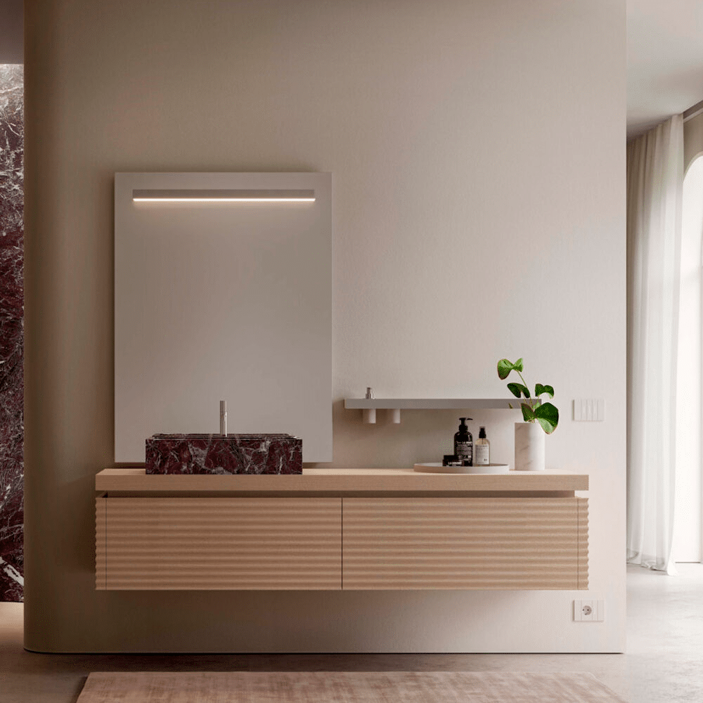 Slide marmorvask i farven Rosso Levanto