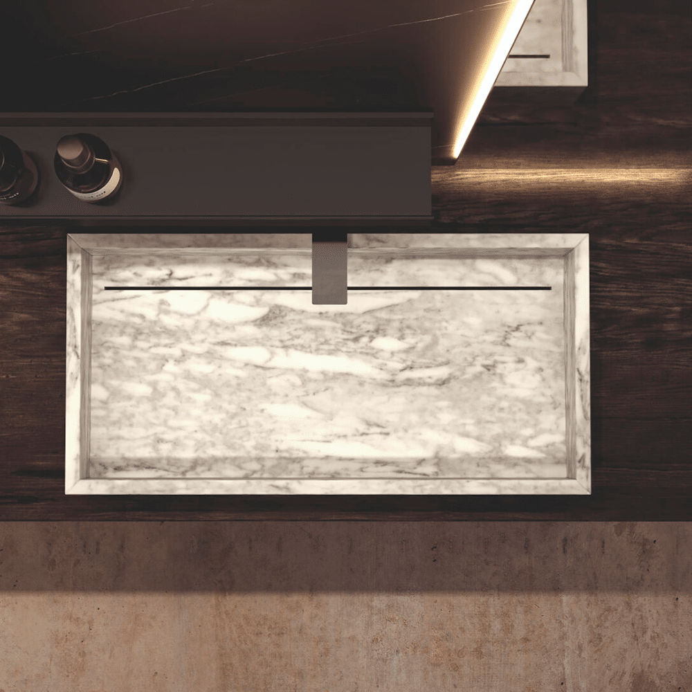 Slide marmorvask i farven Arabescato Corchia