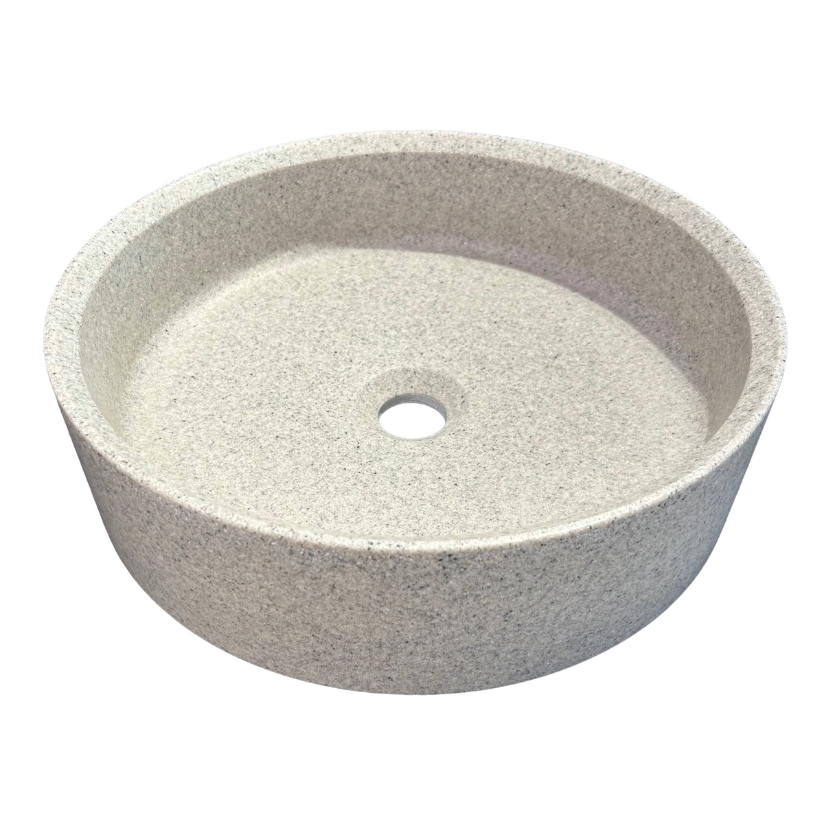 OUTLET - Bordstående Vask i Lys Terrazzo-look - Ø: 40 cm